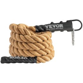 VEVOR Gym Climbing Rope, 1.5" Diameter 15 ft Length Gym Fitness Training Rope, Gym Exercise Workout Rope for Adults