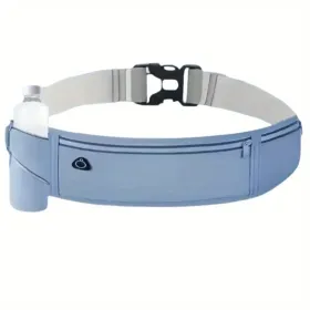 Breathable Invisible Running Waist Pack - Nylon With Lock Closure, Reflective Strips & Multiple Pockets For Hiking, Dog Walking, Gym - Unisex Des (Option: Blue)