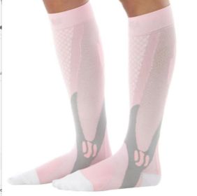 Compression Socks For Men&Women Best Graduated Athletic Fit For Running Flight Travel Boost Stamina Circulation&Recovery Socks (Option: Pink 3PC-XXL)
