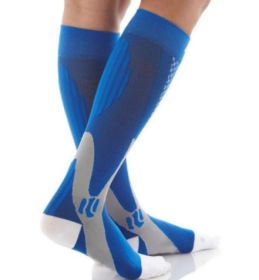 Compression Socks For Men&Women Best Graduated Athletic Fit For Running Flight Travel Boost Stamina Circulation&Recovery Socks (Option: Blue 6PC-S M)