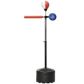 Free Standing Boxing Bag with Stand, Punching Speed Bag Reaction Bar Challenge with Suction Cups, 64-81in Adjustable Height for Teenagers and Adu (Option: Black, Red, Blue-855x200x200 mm)