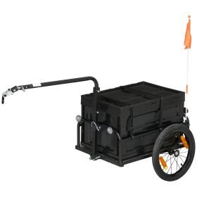 Trailer for Bike, Bicycle Cargo Trailer with Removable Storage Box, No Bottom (Option: Black-675x253x510 mm)