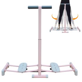 Ski Machine Foldable, Simulated Ski Trainer with 4-Level Adjustable Non-Slip Pedal Armrest, Pelvic Floor Muscle Trainer for Home (Option: Pink)